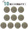 画像5: メタルボタン フラット 足つき 幾何学模様 【ゴールド】 金 ボタン スーツボタン ジャケットボタン 10個入り 【20mm】 きらきらぷんぷん丸 B-528 (5)