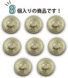 画像5: ブレザーボタン 軽量 【ゴールド】 金 足つき ボタン 樹脂ボタン スーツボタン ジャケット 8個入り 【21mm】 きらきらぷんぷん丸 B-608 (5)