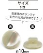 画像3: 高瀬貝 フラット ボタン 【ホワイト】 白 シェルボタン 貝ボタン 貝製 5個入り 【10mm】 きらきらぷんぷん丸 B-756 (3)