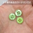 画像5: 四つ穴ボタン ツヤあり 【グリーン】 緑 ボタン 光沢 カラーボタン シャツボタン 15個入り 【11.5mm】 きらきらぷんぷん丸 B-762 (5)