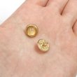 画像7: オーロラ ラメボタン 足つき 【オレンジ】 金フチ ボタン グリッター かわいい 8個入り 【11.5mm】 きらきらぷんぷん丸 B-871 (7)