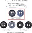 画像4: 四つ穴ボタン 【ダークネイビー】 紺 ボタン 手触り加工 樹脂ボタン スーツボタン ジャケット 8個入り 【15mm】 きらきらぷんぷん丸 B-874 (4)