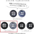 画像4: 四つ穴ボタン 【ダークグレー】 ボタン 手触り加工 樹脂ボタン スーツボタン ジャケット 8個入り 【15mm】 きらきらぷんぷん丸 B-876 (4)