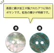 画像4: アワビ貝 二つ穴ボタン シェルボタン 貝ボタン 貝製 片面 白 ホワイト ボタン 12個入り 【11.5mm】 きらきらぷんぷん丸 B-888 (4)