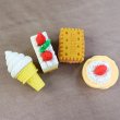 画像7: スイーツ消しゴム 【ショートケーキ】 かわいい 消しゴム 3個入 おやつ 文房具 ごほうび 景品 おもしろい お土産 フェイクフード 勉強 イラスト きらきらぷんぷん丸 KSG-001 (7)