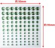 画像2: 117 ラインストーンシール(デコシール) ジュエリータイプ 4〜9ミリ【ペールグリーン】1シート (2)
