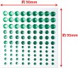 画像2: 119 ラインストーンシール(デコシール) ジュエリータイプ 4〜9ミリ【グリーン】1シート (2)