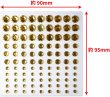 画像2: 120 ラインストーンシール(デコシール) ジュエリータイプ 4〜9ミリ【イエロー】1シート (2)