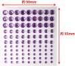 画像2: 124 ラインストーンシール(デコシール) ジュエリータイプ 4〜9ミリ【ライトパープル】1シート (2)