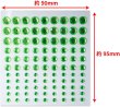 画像2: 125 ラインストーンシール(デコシール) ジュエリータイプ 4〜9ミリ【ペリドット】1シート (2)