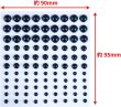 画像2: 142 ラインストーンシール(デコシール) パールタイプ 4〜8ミリ【ブラック】1シート (2)