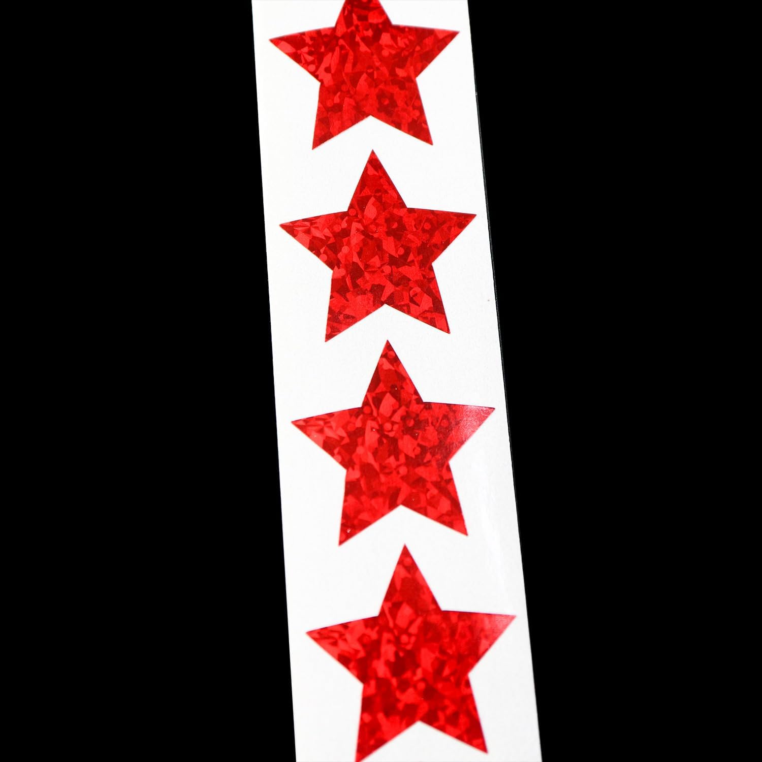 ホログラムロールシール 赤 レッド 星型シール 星ステッカー キラキラ 